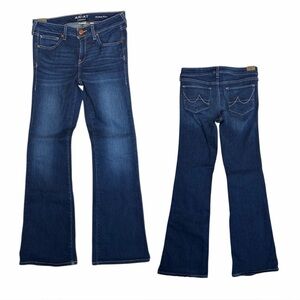 Ariat Women Sz 29L Jeans Ultra Stretch Perfect Rise Katie Flare Maya Blue READ